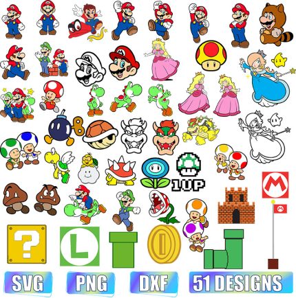Super Mario svg,mario svg,mario bros svg,mario kart svg,mario mushroom svg,mario brothers svg,mario svg cricut